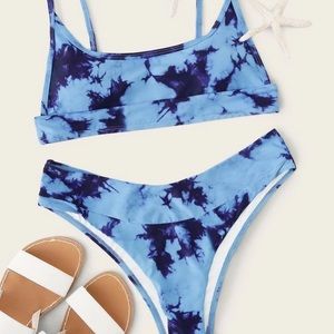 Tie dye sports bra style bikini